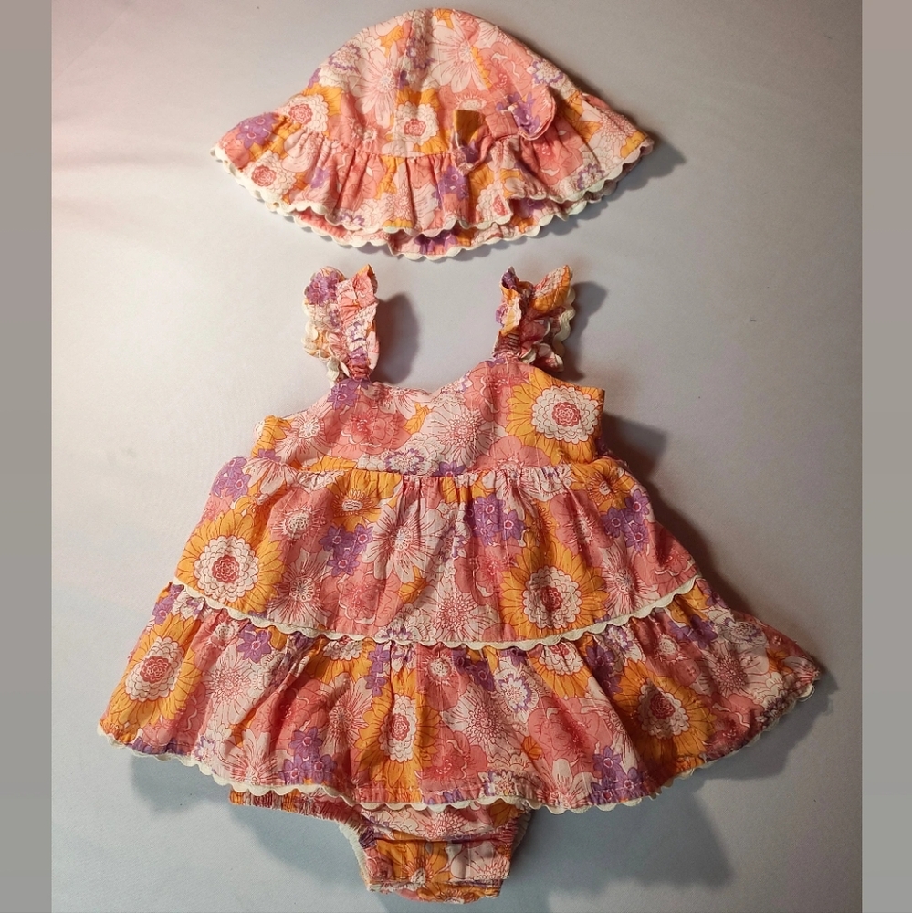Haute Hippie Kids Floral Dress with Ruffles